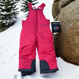 New with Tags Arctix Baby Chest High Snow Bib Overalls 18 month Fuchsia Color